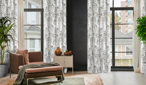 Curtain 140 x 250 Decorative Hariet Cream+Grey