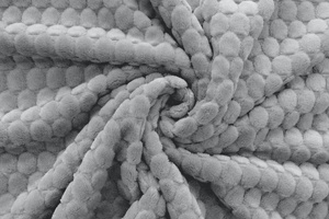 Blanket 200 x 220 Microfiber Embossed Plush Ala 3D Circles 02