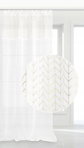 Curtain 140 x 270 Decorative Nord Tape White