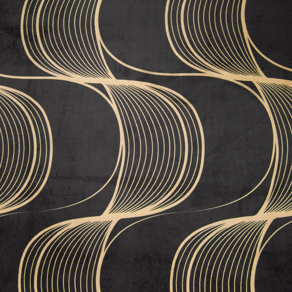 Zasłona Velvet Pola 140 x 250 Przelotka Czarny