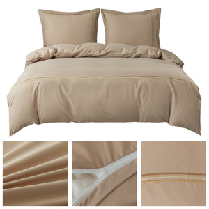 Pościel 200 x 220 3cz Gładka Z Haftem Lumera 13