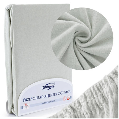 Prześcieradło Jersey z Gumką 155_D Popiel 60x120