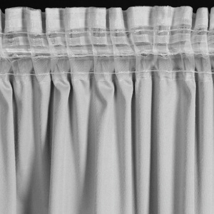 Zasłona 140 x 250 Welwet z Falbaną Dani Srebrny