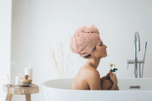 Turban 65 x 25 Microfiber Towel Aki Beige