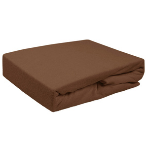 Terry sheet with elastic 045_D Chocolate 140x200