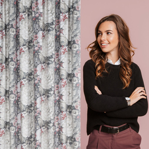 Curtain 140 x 270 Decorative Lucia Cream + C.Pink