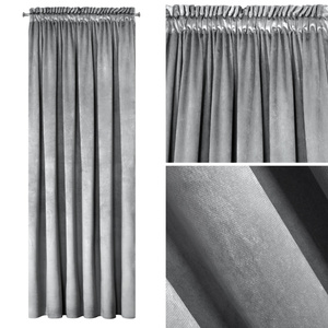 Curtain 140 x 270 Decorative Velvet Melanie Silver