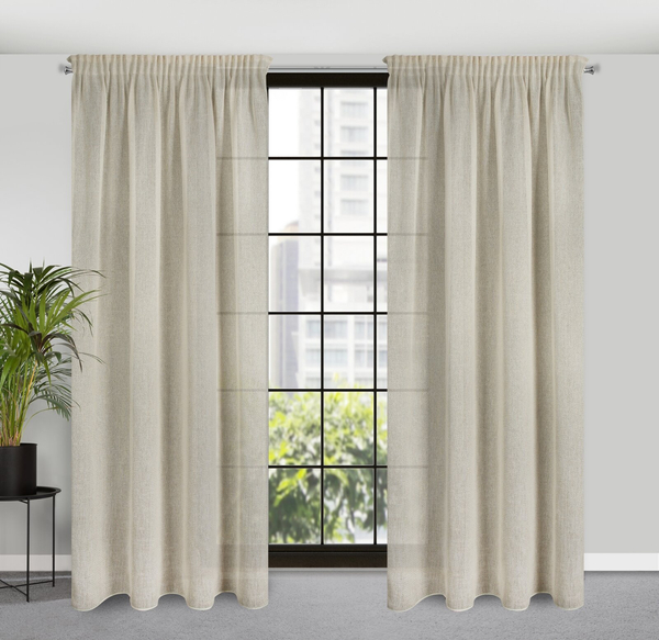 Zasłona 140 x 270 Dekoracyjna Emilia Przelot Krem