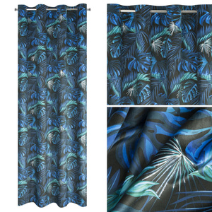 Zasłona Velvet Lazur 140 x 250 Przelotka Niebieski
