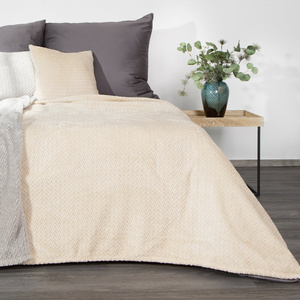 Blanket 200 x 220 Microfiber Design Cindy3 Beige