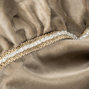 Curtain 140 x 250 Velvet with Ruffle Carli C.Beige