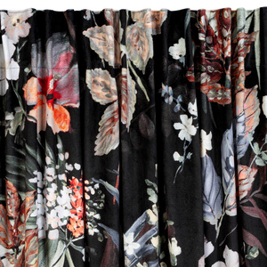 Curtain 140 x 270 Decorative Tape Alani Black+Gray