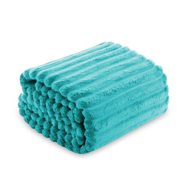 Koc 160 x 200 Mikrofibra Tłoczona Pasy Nuvio 13