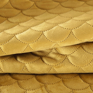 Bedspread 220 x 240 Decorative Quilted Pattern Ariel Mustard