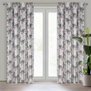 Curtain 140 x 270 Decorative Lucia Cream + C.Pink