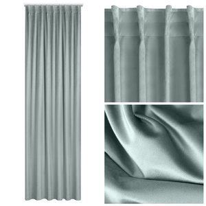 Curtain 140 x 300 Decorative Velvet Madlen Silver