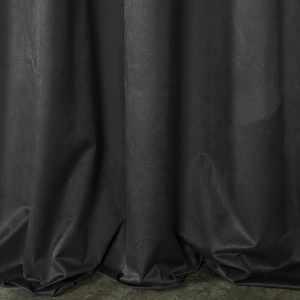 Curtain 140 x 250 Decorative Velvet Rosa Black