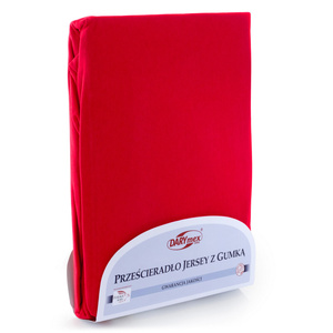 Jersey sheet with elastic 016_D Red 90x200