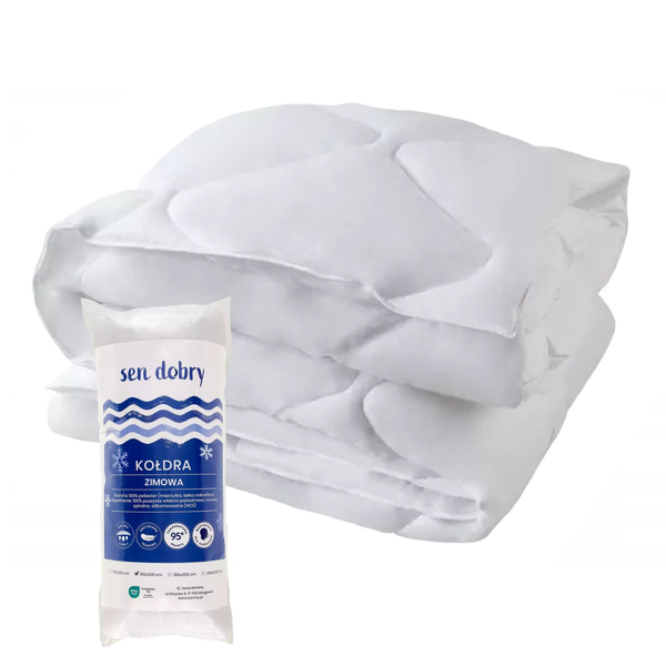 Kołdra 200 x 220 Zimowa Dobry Sen Biała
