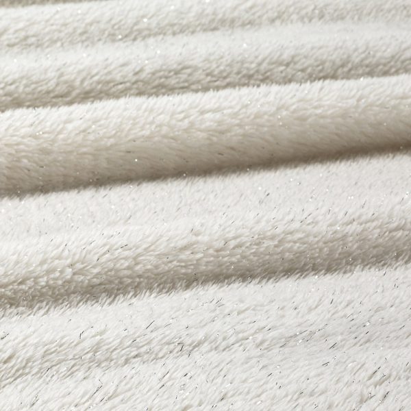 Koc 150 x 200 Mikrofibra Błyszczący Blink B+Sreb