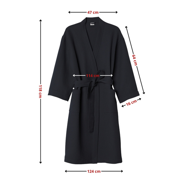 Szlafrok Gofer Bawełna Unisex Vizzy M 04 Czarny