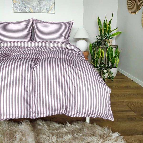 Pościel 220 x 200 3cz Mikrofibra w Pasy Eusebia Home 02