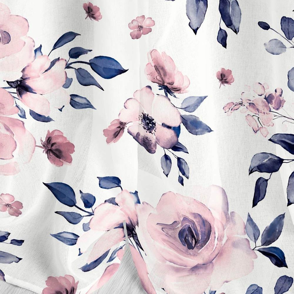 Curtain 140 x 250 Decorative Rosally Tape Pomegranate