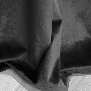 Curtain 140 x 250 Decorative Velour Shiny Graphite