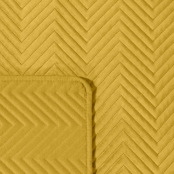 Narzuta 220 x 240 Dekoracyjna Welurowa Sofia Musztard