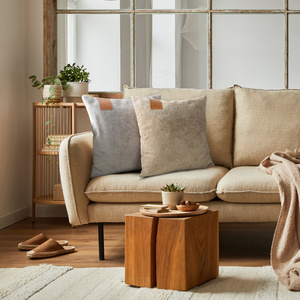 Poszewka 45 x 45 Dekoracyjna Szenil 1 Srebrny