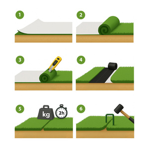 Sztuczna Miękka Gruba Wykładzina Trawa 400cm Kylie