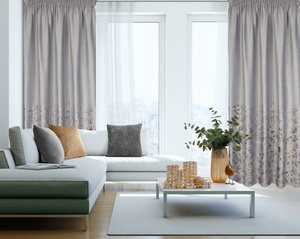 Curtain 140 x 270 Velvet Tape Mirela Silver