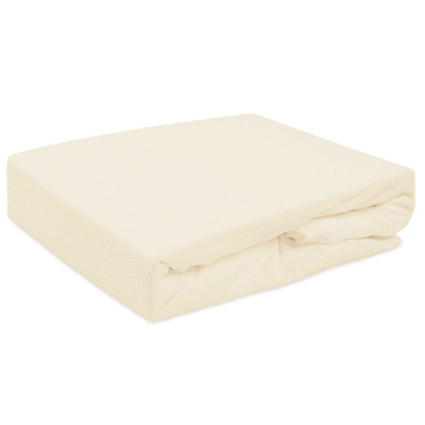 Prześcieradło Frotte z Gumką 018_D Ecru 60x120