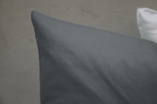 Cotton pillowcase 45 x 45 Uniform Ola Graphite Graphite