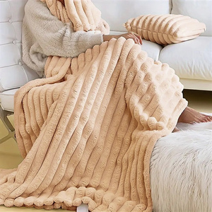 Blanket 160 x 200 Microfiber Plush Shirley Stripes 04