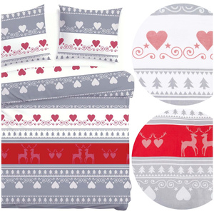 Pościel 220 x 200 3cz Flanela Bawełna Leta 31516/1