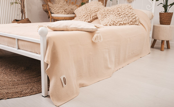 240 x 210 Decorative Muslin Bedspread 15