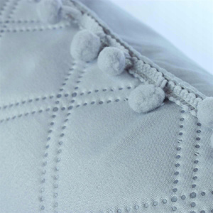 Bedspread 160 x 220 Quilted Two Sided Pompoo Grey