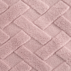 70 x 160 Plush Blanket Herringbone Caro Pink