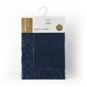 Bathroom Rug 50 x 70 Cotton Nika 07 Navy Blue