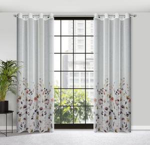 Lavin Curtain with Eyelets 140 x 250 White + Powder Pink
