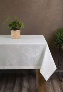 Doris Decorative Stainproof Tablecloth 145 x 350 Natural