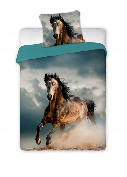 Pościel Młodzieżowa Bawełniana 325 Best Friends Koń 140x200NP 2 części 70x90