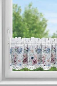 Curtain 30 x 150 Decorative Ready Dora White+Pink
