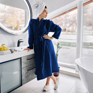 Gofer Unisex Cotton Bathrobe Vizzy L 05 Navy