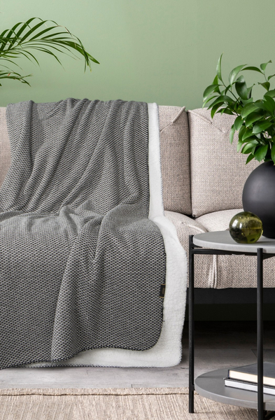 Blanket 150 x 200 Microfiber Two-sided Panda Black+White