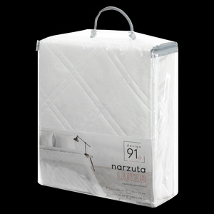 Narzuta 200 x 220 Pikowana Welurowa Luiz8 Biały