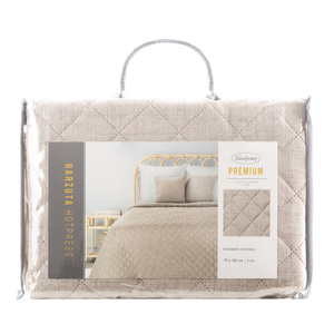 Bedspread 220 x 240 Quilted Len1 Beige