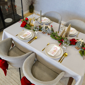 Obrus 140x300 Plamoodporny Klasyczny Elegant Szary