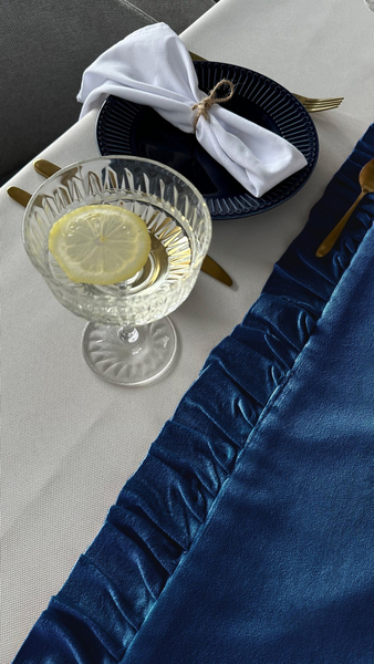 Table Runner 40 x 180 Decorative with Ruffles Ligia 09